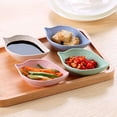 thumbnail image 3 of Dipping Dish Leaves Shape Japanese Style Smooth Edges Stackable Non Slip Bottom Serving Burrs Free Multipurpose Mini Plastic Seasoning Dish for Dining Room, 3 of 8