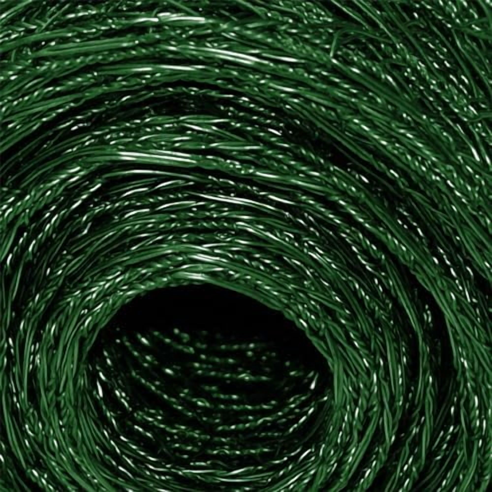 Garden Poultry Green Chicken Wire PVC Coated Hexagonal Wire Mesh Roll Animal Fence 3m x 400mm Garden Netting Fencing for Pet Rabbit Chicken with Gloves & 50Pcs Cable Ties