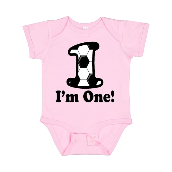 Inktastic First Birthday Soccer 1 Year Old Boy Boys or Girls Baby Bodysuit