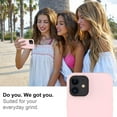 thumbnail image 4 of iPhone 12 Case, iPhone 12 Pro Case with Screen Protector, Soft Liquid Silicone Rubber Bumper Cover for iPhone 12 Pro 6.1" Light Pink Slim Fit Shockproof Protective Case, 4 of 7