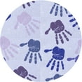 thumbnail image 1 of Ahgly Company Machine Washable Indoor Round Transitional Lavender Blue Area Rugs, 4' Round, 1 of 7