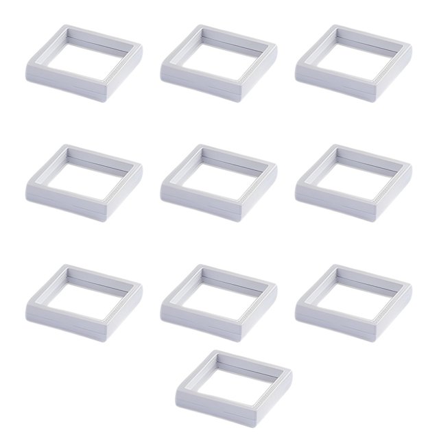 Jumpingount 10 piezas Home Shop Mall Joyero Adultos Organizador de joyas Pulseras Collares Caja de broche Cajas organizadoras Ropa, zapatos y accesorios Miscelánea Caja blanca 7x7x2cm