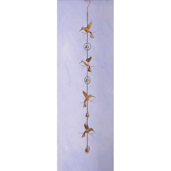Hummingbirds and Bells Hanging Ornament