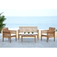 thumbnail image 4 of SAFAVIEH Outdoor Collection Carson 4-Piece Patio Set Natural/Beige, 4 of 7