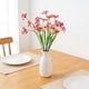 thumbnail image 5 of Artificial Flowers Bouquet Forked Spring Grass Pansy Daisy Stem Plastic Silk Faux Flower 7 Forks 1 Pc Blue Pink White Red Purple Yellow Home Wedding Decor, 5 of 6