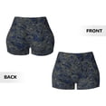 thumbnail image 5 of Fotbe Golden Peonies Seamless Shorts, Womens Workout Shorts High Waist Stretch Booty Short for Gym/Yoga/Running/Biking-X-Large, 5 of 9