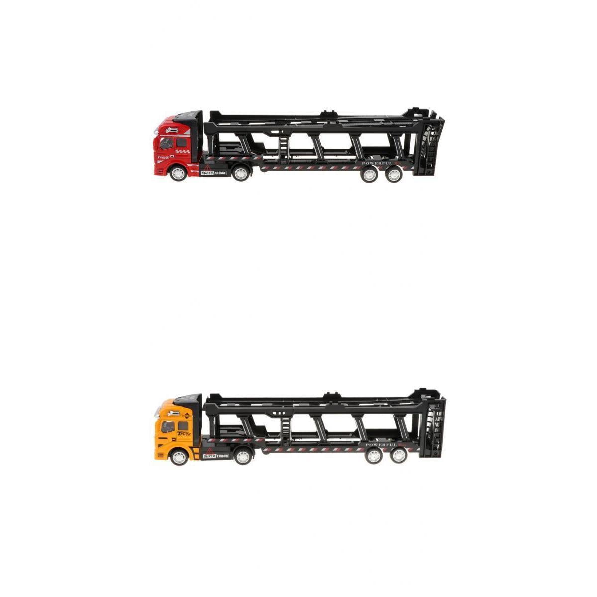 Juego Camión Transporte 7 En 1 Con 6 Vehículos De Aleación Y Tracción Trasera – Juguete De Obras Para Niños 3+