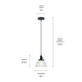 thumbnail image 2 of 43850BK Kichler Lighting Avery - 1 light Mini Pendant - with Vintage Industrial inspirations - 8.5 inches tall by 8 inches wide-Black Finish, 2 of 5