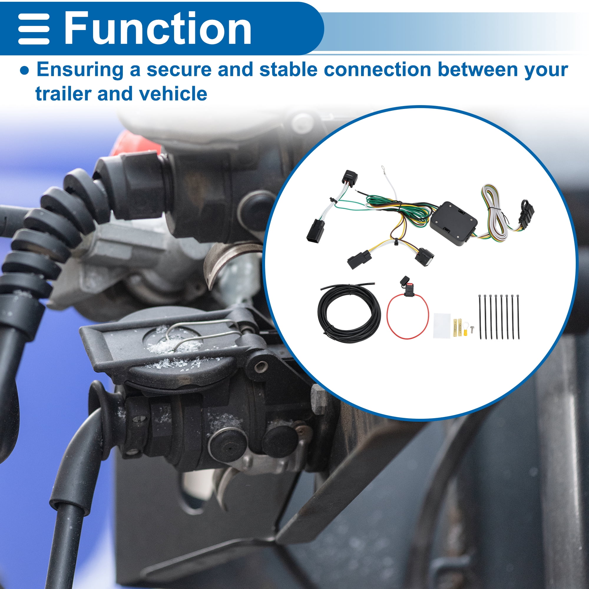 Unique Bargains 4 Pin Trailer Wiring Harness No.56501 Towing Hitch Wiring for Kia
