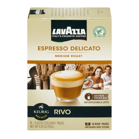 Lavazza Espresso Delicato Medium Roast Rivo Pack Coffee - 18 CT0.26 OZ