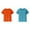 Sky Blue 1PCS & Orange 1PCS, variant on XEGLSBU 2 Pack Boys Shirts Solid Color Short Sleeve T-Shirts Youth Kids T Shirts Short Sleeve Tee Shirts Casual Tops Size 2XL