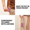 thumbnail image 5 of JIALIOU Nylon Trifold Card Wallet with ID Window Zipper Pocket for Men Women Teen Red and White Checkered, 5 of 7