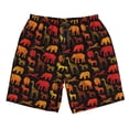 thumbnail image 3 of Uemuo Animal Pattern Men's Swim Trunks Hawaiian Beach Bathing Suit Swimsuits Beach Quick-Dry Shorts with Pockets-Small, 3 of 9