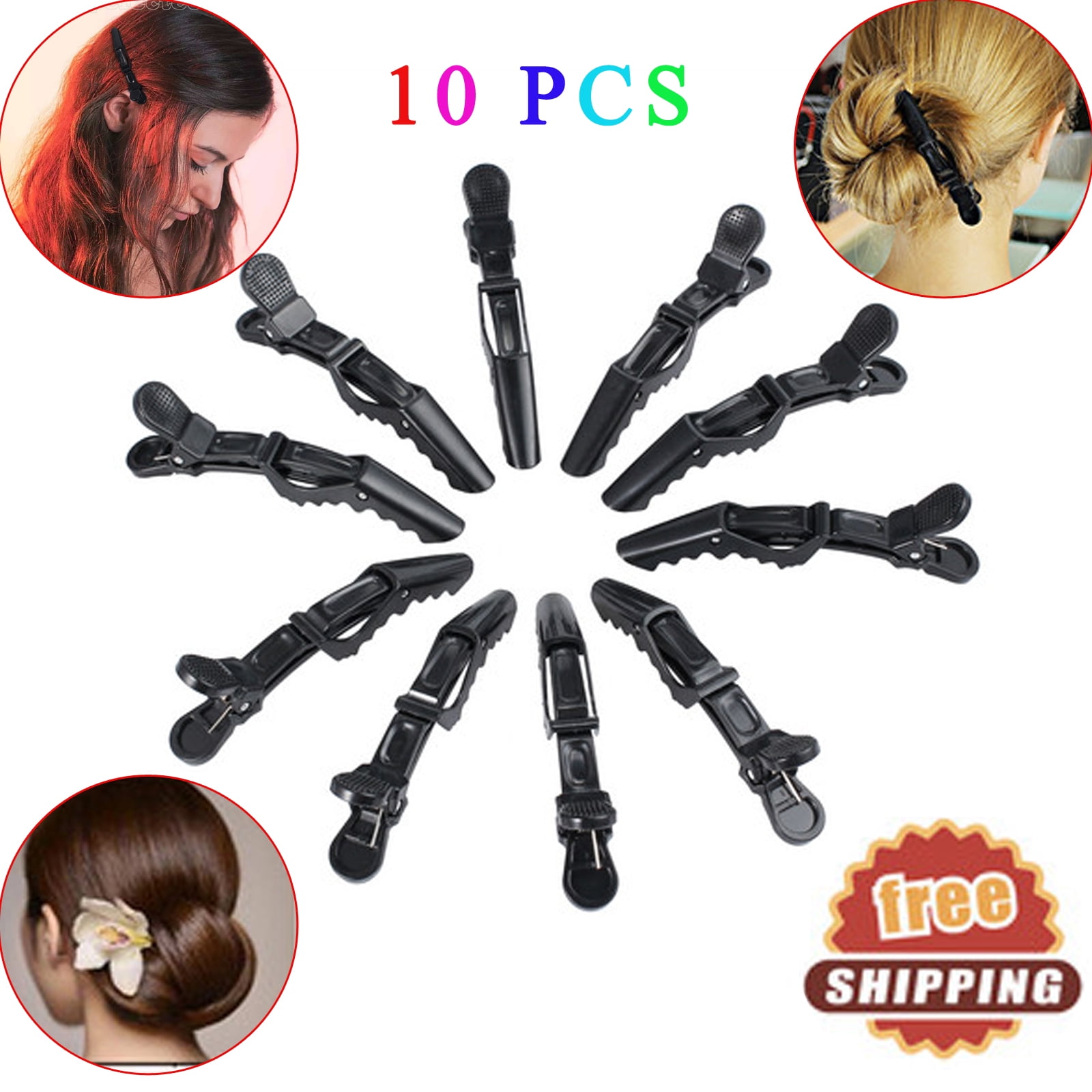 ESYNIC 10 PCS Hair Styling Clips, Sectioning Alligator hair clips