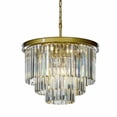 thumbnail image 1 of ALOADECOR 6-Lights Painted Brass Modern Crystal Chandelier Flush Mount Ceiling Lights, 1 of 6