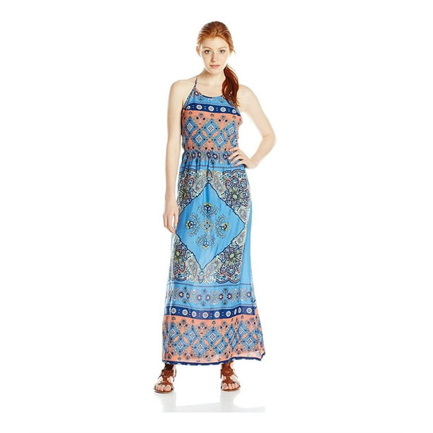 Roxy Womens Summer Fleet Maxi Vestido, Azul, Mediano Roxy Maxi