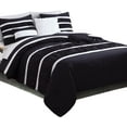 thumbnail image 1 of Comforter Set - Isabella Pleated Ruched Bed-in-a-Bag with Smart Sheet Set and Matching Decorative Pillows - 12-Piece Set, Full/Queen, Black, 1 of 6