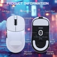 thumbnail image 6 of ATTACK SHARK X8 SE Wireless Gaming Mouse 55g Ultra-Lightweight Wired/BT/2.4GHz Wireless Programmable 25000 DPI Ergonomics Gamer Mice For PC Mac PS4 PS5 Xbox one Switch - White With Tape, 6 of 9