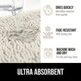 thumbnail image 5 of GORILLA GRIP Chenille Bath Rug 24x17, Rubber Backing Quick Dry Washable Microfiber Mats, Ivory, 5 of 10
