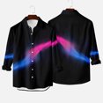 thumbnail image 4 of Hombres Casual Botones Playa Sin posicionamiento Estampado Turndown Cardigan Camisa de manga larga Pompotops oipoqjl49662, 4 of 6