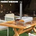 thumbnail image 2 of Outdoor 12-pulgada portable wood pellet pizza oven stainless steel pizza maker grill con pizza stone peel thermometer carry bag y foldable legs-lightweight backyard camping & outdoor use, 2 of 6