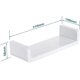 thumbnail image 2 of Estantes de baño de plástico blanco para montaje en pared, ventosa en forma de U, estantes de pared flotantes, suministros de ducha (centro), 2 of 5