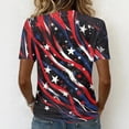 thumbnail image 5 of Dweltoz 250th Anniversary Printed Women's T-Shirt 1776-2026 4th July Patriotic Shirt V Neck Short-Sleeved American Falg Print 250th Birthday Tee,Navy M, 5 of 5