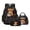 Black and Brown - Highland Cattle Maths, variant on Pug Maths Printed Girls Backpack, Lightweight Backpack and Lunch Bag Set for Teen Girls, 17 Inch Large Schoolbag Set with Pencil Box for Preschool Primary Middle School