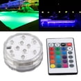 thumbnail image 3 of Submersible LED Light, Battery Operated 16 Lighting Effects 10LEDs Aquarium Lamp With Remote Control For Wedding For Aquarium For Pond, 3 of 8