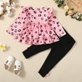 thumbnail image 4 of 12 Months Baby Girls Clothes 18 Months Girls 2PCS Fall Winter Outfits Set Toddler Girls Long Sleeve Top Pants Set Pink, 4 of 10