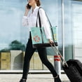 thumbnail image 5 of FORMRS Canvas Laptop Tote Bag for Women with 15.6" Computer Compartments Shoulder Handbag, Blue Beach Pattern, 5 of 7