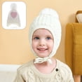 thumbnail image 4 of Love knit gorro de bola de pelo de bebé, protección para los oídos y gorro de terciopelo cálido para niños MFZFUKR CPB-US-PSF1312-4, 4 of 5