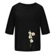thumbnail image 4 of Blusas de Manga Corta para las Mujeres Impresas Cuello Redondo Camiseta Casual, Blusa de Algodón de Imitación para las Mujeres, 4 of 4