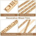 thumbnail image 3 of 6 Pack 15.75" Decorative Wood Trim, Unfinished 3D Wooden Furniture Molding Trim for DIY Craft, Home Wall Cabinet Shelf Window Door (Printed Pattern, 11mm), 3 of 6