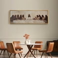thumbnail image 4 of Large Framed Canvas Print The Last Supper Framed Canvas - Classic Religious Wall Art Decorative Ready to Hang Painting for Living room Bedroom - 60"x20" Natural Frame, 4 of 7