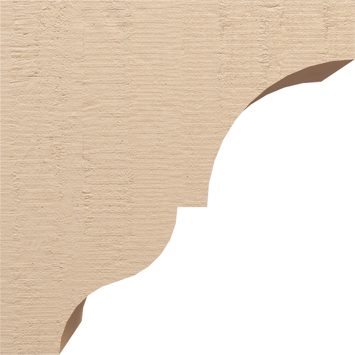 12"W x 24"D x 24"H Classic Asheboro Rough Cedar Woodgrain TimberThane Corbel, Primed Tan
