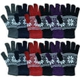 thumbnail image 6 of SOCKS'NBULK 12 Pairs of Wholesale Bulk Winter Magic Gloves Warm Brushed Interior, Stretchy Assorted Mens & Womens, 6 of 7
