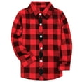 thumbnail image 3 of zbxnLI Boys Button down Shirts Plaid Casual Shirt Spring Fall Clothes Little Boys Long Sleeve Blouse Tops, 3 of 8
