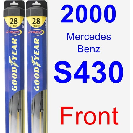 Mercedes Benz S430 Tire - 2000 Mercedes-Benz S430 Wiper Blade Set/Kit (Front) (2 Blades) - Hybrid