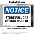 thumbnail image 3 of (2 Pack) Store Full Gas Cylinders Here OSHA Notice Sign 7 Inch X 5 Inch Vinyl Label Decal Sticker Weather Resistant, UV Protected for Workplace, Business, and Construction Site, Made in, 3 of 7