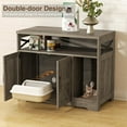 thumbnail image 3 of Vabches  Cat Litter Box Enclosure with Cat Scratch Pad,Hidden Cat Washroom Furniture with Entry Open Compartment,Gray, 3 of 6