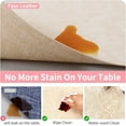 thumbnail image 6 of Lifestance Faux Leather Placemats Set of 6, Waterproof Heat Resistant Non Slip Dining Table Mats, 17x12 inch Rectangle Beige, Indoor Outdoor Use, 6 of 10