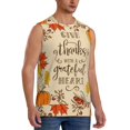 thumbnail image 2 of Bingfone Thanksgiving With A Grateful Heart Pattern Men's Tank Tops Workout Sleeveless Tee Shirts Running Beach Tanks for Men-Medium, 2 of 8