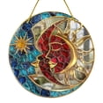 thumbnail image 2 of Bohemian Style Acrylic Wall Of 3 Colorful Boho Designs In 2 Sizes Indoor Outdoor Shatterproof Hanging For Living Room Patio Garden, 2 of 6