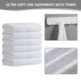 thumbnail image 2 of Juego de toallas de baño Aibaser Natural Ultra Absorbentes de 6 piezas, color blanco, 2 of 6