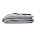 thumbnail image 1 of Sleepgram Supima 400 Thread Count Cotton Duvet Cover, Queen, Grey Stripe, 1 of 6