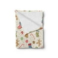 thumbnail image 2 of Christmas Soft Flannel Fleece Blanket, Traditional Sweets of Xmas Party Gingerbread Cookies Lollipop Candies with Socks, Cozy Plush for Indoor and Outdoor Use, 60" x 80", Multicolor, by Ambesonne, 2 of 5