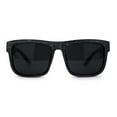 thumbnail image 2 of Kush Brushed Plastic Wood Grain Iconic Horn Rim Sunglasses Grey, 2 of 4