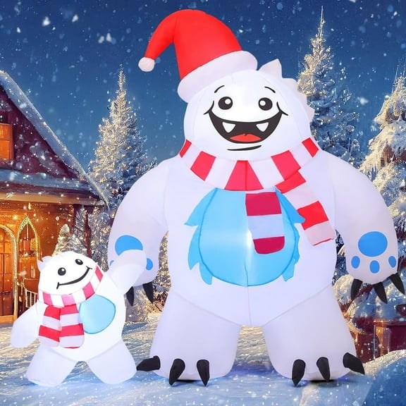 COMIN 5.6 FT Christmas Inflatables Outdoor Decorations, Blow Up Monster Inflatable with Built-in LEDs for Christmas Indoor Outdoor Yard Lawn Garden Decorations