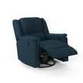 thumbnail image 4 of Doi Manual Glider Swivel Recliner Chair, Navy Blue Fabric, 4 of 5